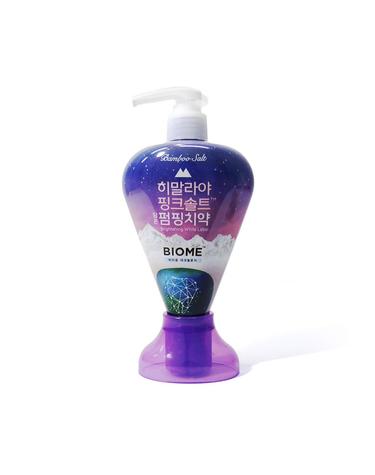히말라야 핑크솔트 담은 펌핑치약 브라이트닝 화이트 라벨 285g