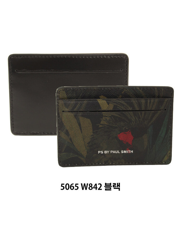 폴스미스 [명품] Paul Smith 폴 스미스 카드 5065 남성 카드지갑 진한 그레이 착용컷