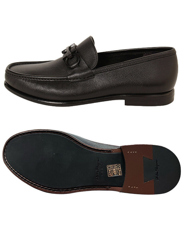 살바토레 페라가모 [명품] Ferragamo 페라가모 로퍼 CROWN 0688525 NERO 남성 로퍼 진한 그레이 착용컷