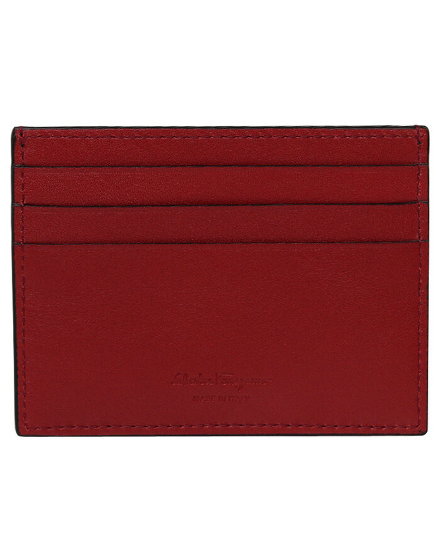 살바토레 페라가모 [명품] Ferragamo 페라가모 카드 66A302 0698914 NERORED 남성 카드지갑 진한 그레이 착용컷