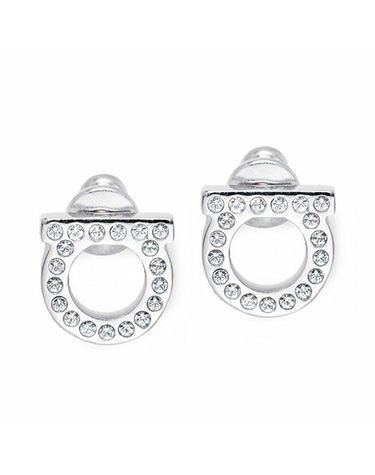 [명품] 페라가모 간치니 크리스탈 귀걸이 76 0123 SILVER 696577