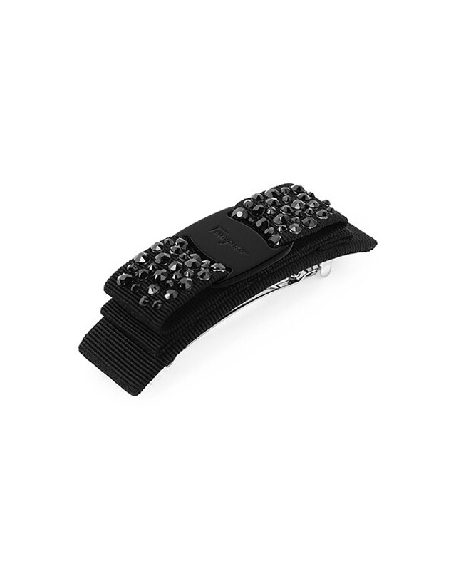 살바토레 페라가모 [명품] 34 1693 0488214 여성 헤어클립 진한 그레이 착용컷
