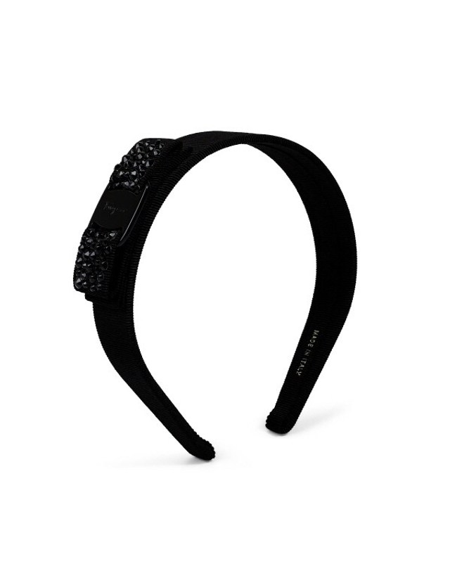 살바토레 페라가모 [명품] 34 1689 0487758 여성 헤어밴드 BLACK 착용컷