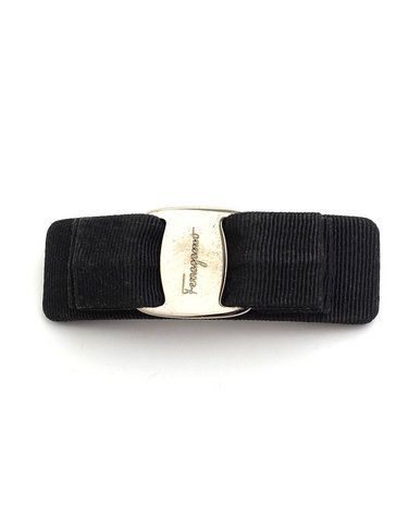 [중고명품] 페라가모 블랙 바라 헤어핀