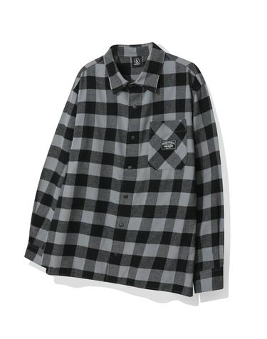 볼컴 플라넬 체크 셔츠 블랙
