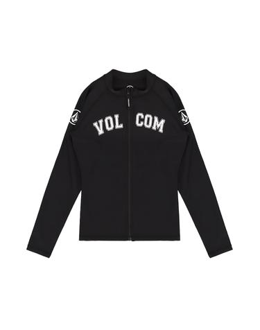 여성 스톤 집업 슬림핏 래쉬가드(블랙)_VA222RG501BK