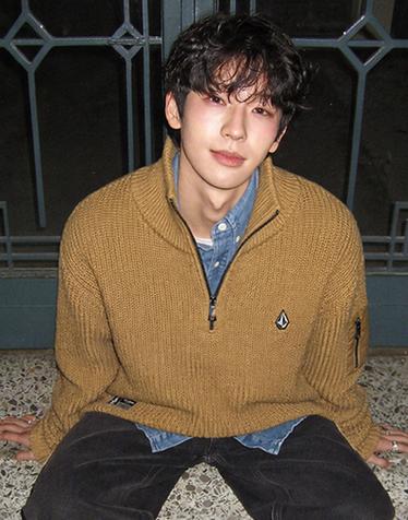 볼컴 브릭 라운지 니트 하프 집업(베이지)_VA264KT001BE
