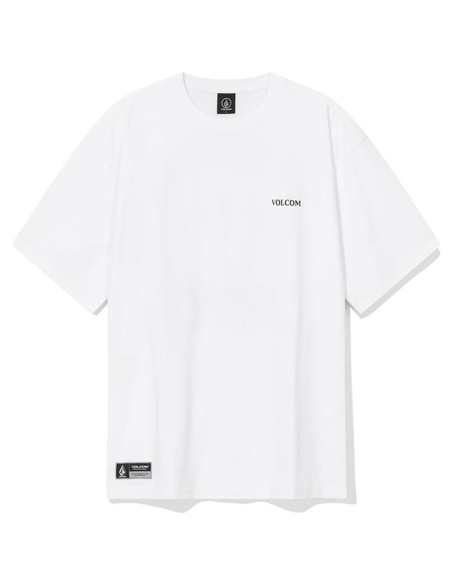 볼컴 해피 버디 오버핏 반팔티(화이트)_VA262TS014WH 착용컷