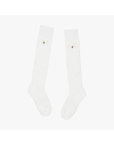 레더 리본 니삭스 (아이보리)