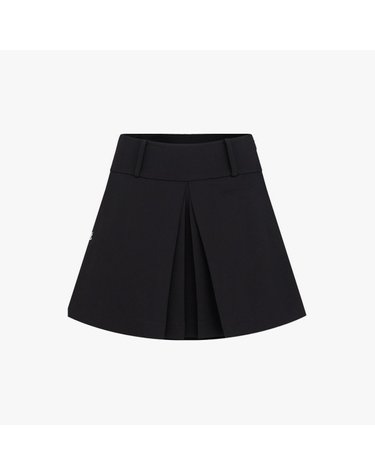 앞주름 A라인 스커트 (블랙)