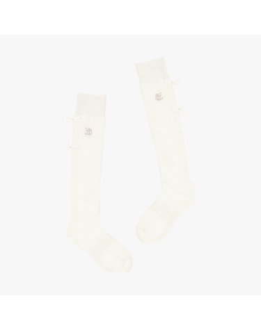 벨벳 리본 니삭스 (아이보리)