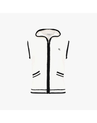 후드 집업 방풍 베스트 (아이보리)
