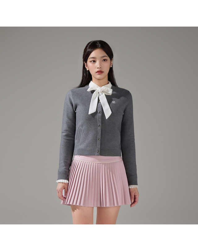 페어라이어 와플 자켓 가디건 (차콜그레이) 착용컷