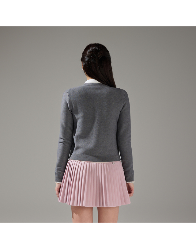 페어라이어 와플 자켓 가디건 (차콜그레이) 착용컷