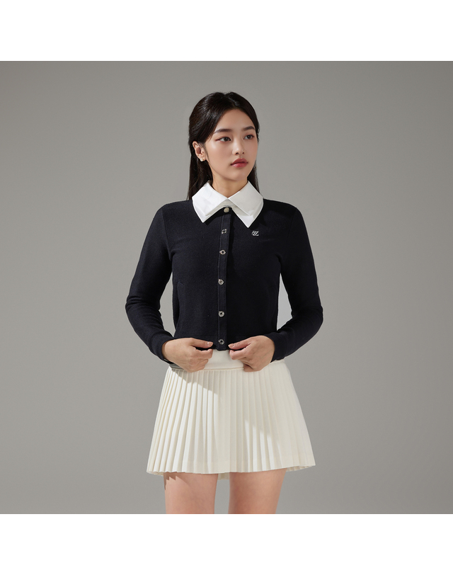 페어라이어 와플 자켓 가디건 (블랙) 착용컷