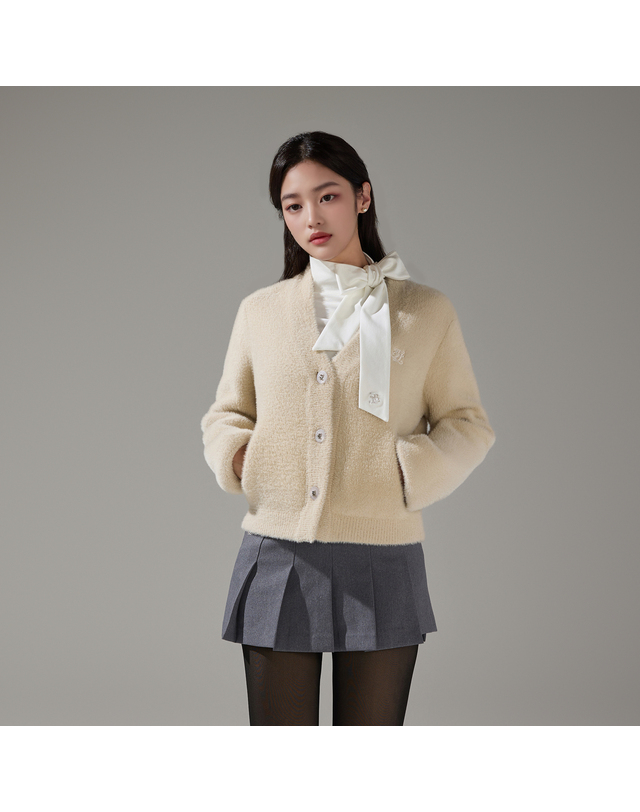 페어라이어 플리츠 팬츠 스커트 (차콜그레이) 착용컷