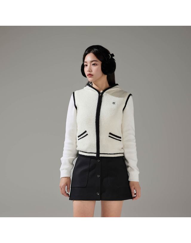 페어라이어 스웨이드 본딩 스커트 (블랙) 착용컷
