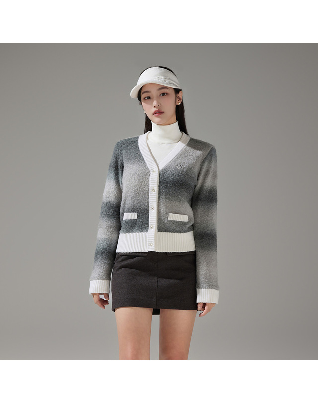 페어라이어 포켓 기모 H라인 스커트 (차콜그레이) 착용컷