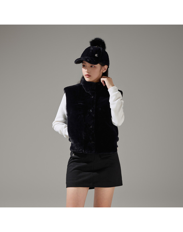 페어라이어 방울 퍼 캡 (블랙) 착용컷