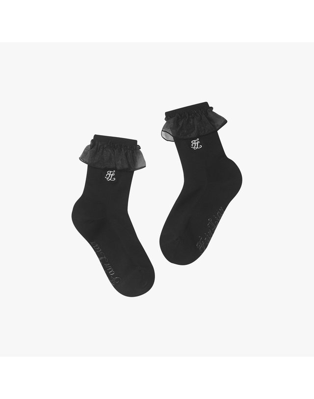 페어라이어 프릴 앵클 삭스. (블랙) 착용컷
