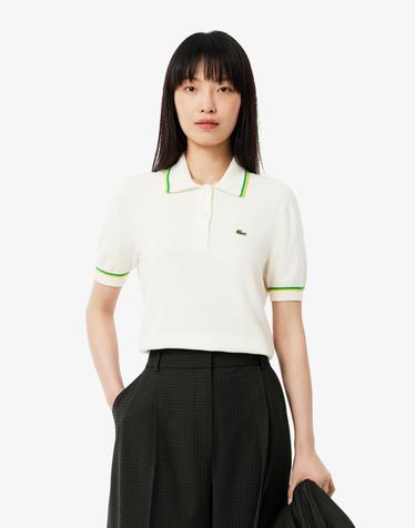 [라코스테 공식] 여성 컬러티핑 폴로 스웨터 AF9283-55G DII