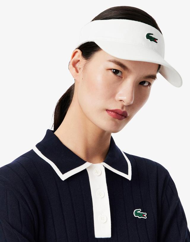 라코스테 [라코스테 공식] 여성 골프 컬러 티핑 긴소매 스웨터 폴로 셔츠 AF8544-55N HHW 착용컷