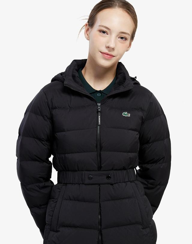 라코스테 [라코스테 공식] 여성 중힙 기장 헤비다운 BF284E-55N 031 착용컷