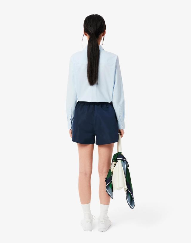 라코스테 [라코스테 공식] 여성 LACOSTE 워딩 쇼츠 FF9845-55G 166 착용컷