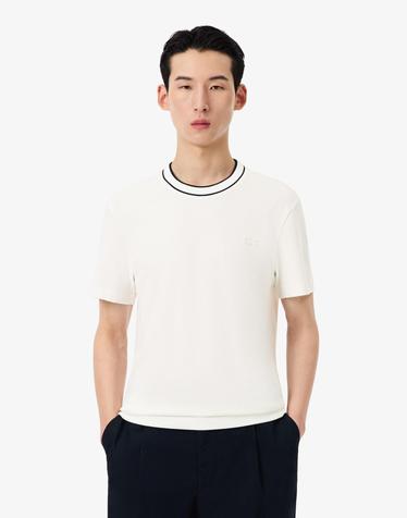 [라코스테 공식] 남성 배색 팁핑 라인 매치 피케 반팔 티셔츠 TH1004-56G 70V