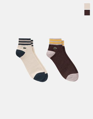 [라코스테 공식] 남성 컬러블록 세미미들 삭스 RA029E-56G 2종 택1