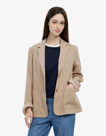 [라코스테 공식] 여성 린넨 테일러드 자켓 BF721E-56G 02S