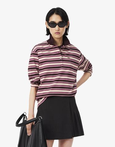 [라코스테 공식] 여성 멀티 스트라이프 긴팔 폴로셔츠 DF3003-56N ST7