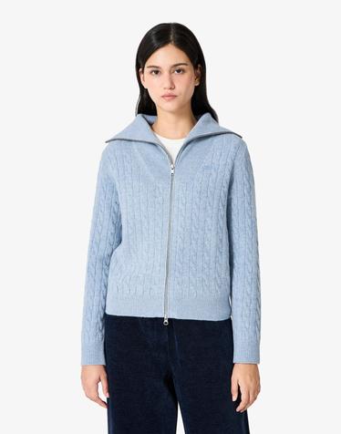 [라코스테 공식] 여성 케이블 풀집업 가디건 AF413E-56N 57I