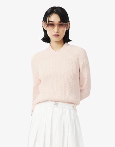 [라코스테 공식] 여성 케이블 티핑 긴팔 스웨터 AF3241-56N N6I