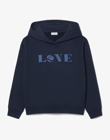 [라코스테 공식] 키즈 LOVE 그래픽 후드 스웻셔츠 SJ1263-56N 166