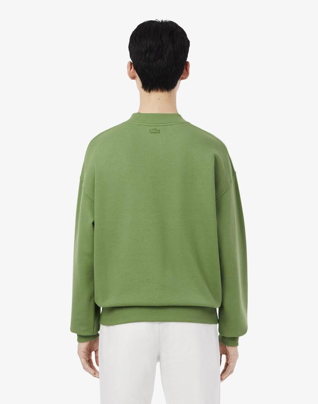 라코스테 [라코스테 공식] 남성 테니스코트 L로고 루즈핏 크루넥 스웻셔츠 SH1682-56G 02M 착용컷