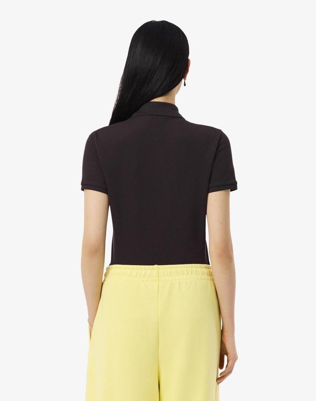 라코스테 [라코스테 공식] 여성 슬림핏 미니피케 폴로 셔츠 PF5462-56G 3LA 착용컷