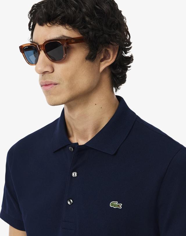 라코스테 [라코스테 공식] 남성 슬림핏 반팔 폴로 셔츠 PH6348-56G 166 착용컷
