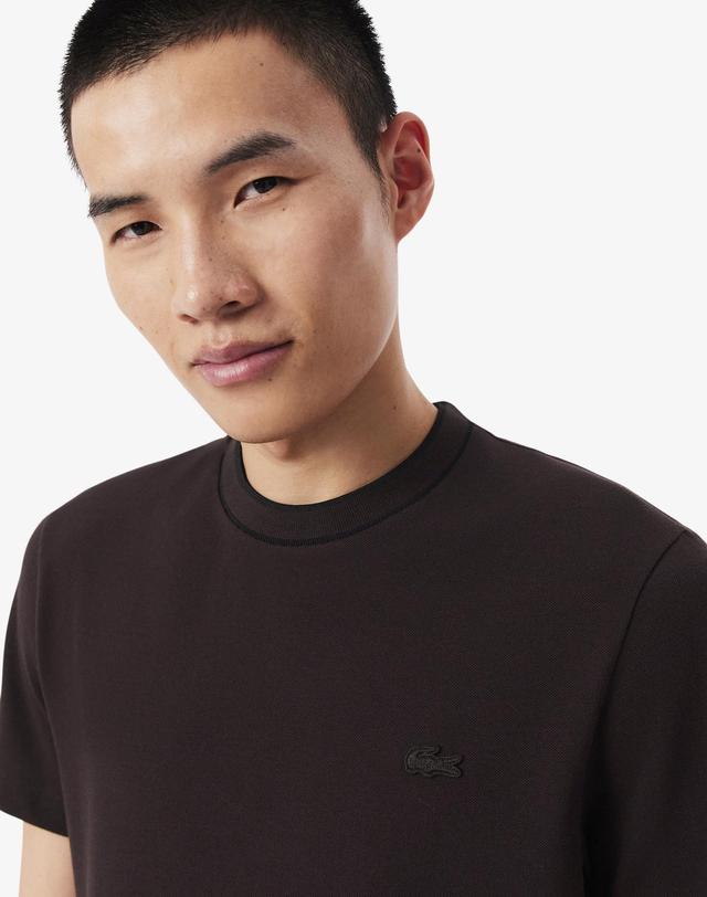 라코스테 [라코스테 공식] 남성 배색 팁핑 라인 매치 피케 반팔 티셔츠 TH1004-56G 3LA 착용컷
