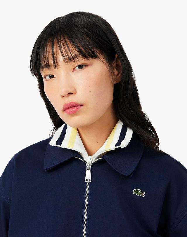 라코스테 [라코스테 공식] 여성 개버딘 코치 자켓 BF8412-56G 166 착용컷
