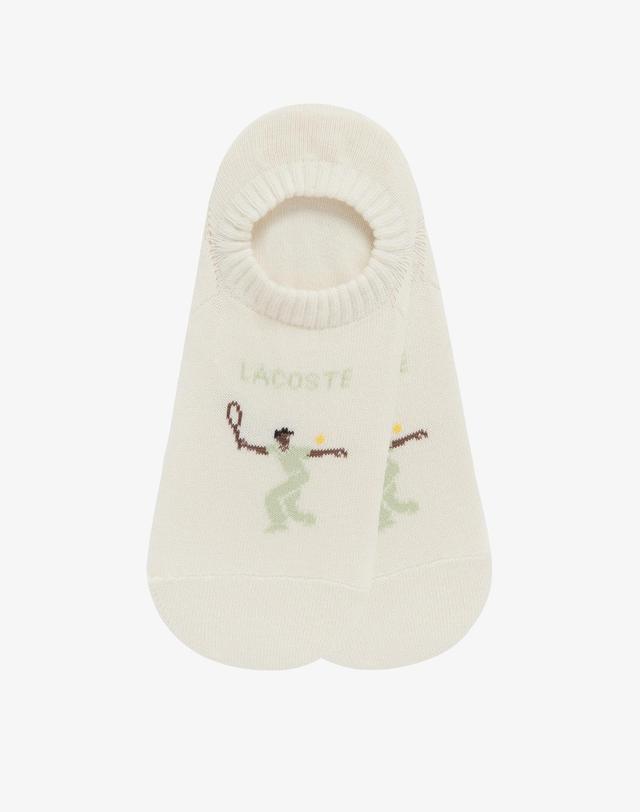 라코스테 [라코스테 공식] 여성 테니스 그래픽 노쇼 삭스 RA199E-56G 2종 택1 착용컷