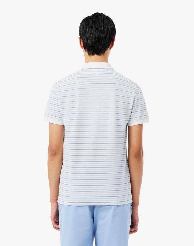 라코스테 [라코스테 공식] 남성 멀티 스트라이프 반팔 폴로 셔츠 PH5962-56G WB5 착용컷