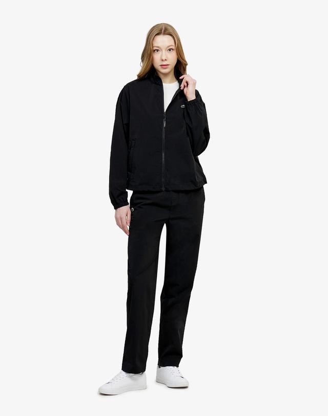 라코스테 [라코스테 공식] 여성 스트레치 우븐 셋업 테이퍼드 핏 팬츠 XF234E-56G 031 착용컷