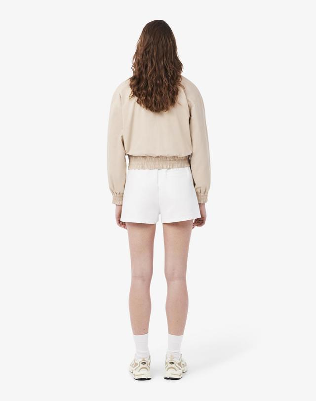 라코스테 [라코스테 공식] 여성 더블페이스 쿠션지 쇼츠 GF9991-56G 001 착용컷