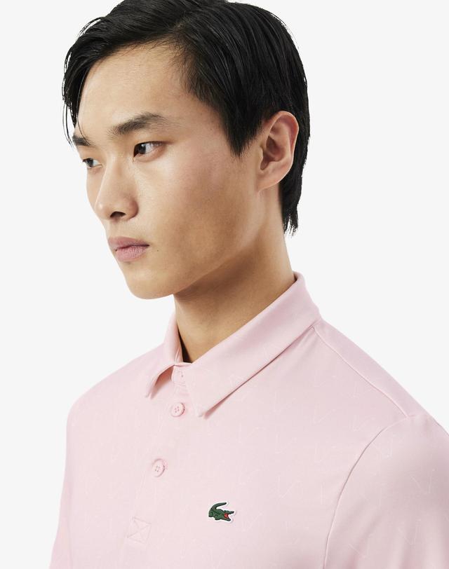 라코스테 [라코스테 공식] 남성 골프 AOP 반팔 폴로 셔츠 DH4825-56G T91 착용컷