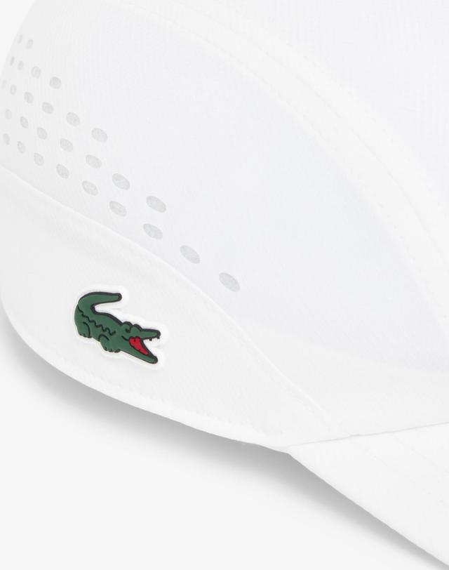 라코스테 [라코스테 공식] 남성 다이아몬드 태피터 테니스 퍼포먼스 캡 RK9955-56G 001 착용컷