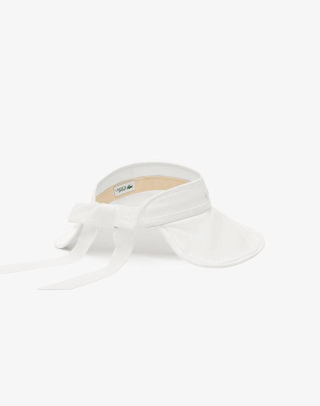 라코스테 [라코스테 공식] 여성 와이드 골프 리본 선바이저 RK350E-56G 001 착용컷