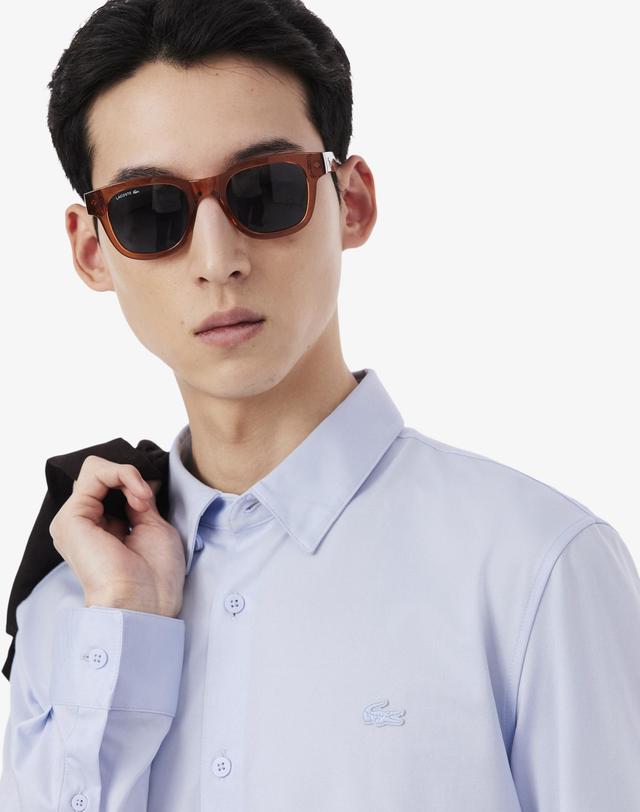 라코스테 [라코스테 공식] 남성 이지케어 기능성 긴팔 셔츠 CH8552-56G J2G 착용컷