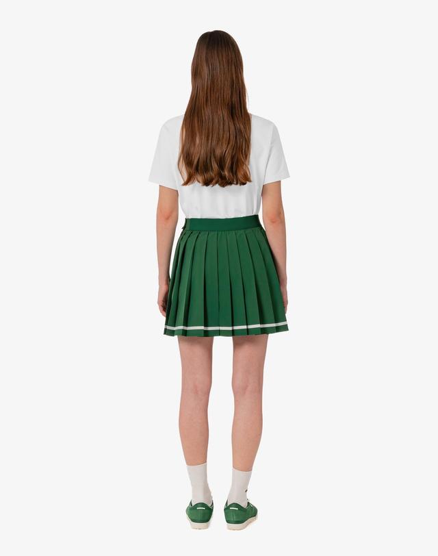 라코스테 [라코스테 공식] 여성 테니스 테이프 티핑 스커트 JF231E-56G 132 착용컷