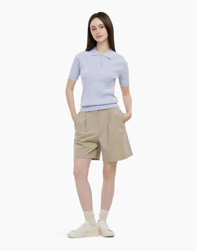라코스테 [라코스테 공식] 여성 포인텔 스웨터 폴로 셔츠 PF413E-56G J2G 착용컷